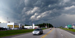 Op weg naar Ottawa, even later onze eerste serieuze thunderstorm